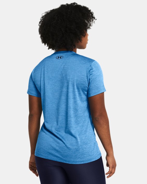 Women's UA Tech™ Twist Short Sleeve, Blue, pdpMainDesktop image number 1